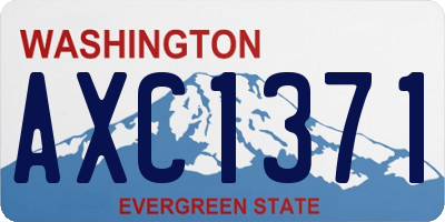 WA license plate AXC1371