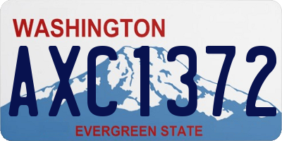 WA license plate AXC1372