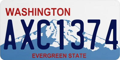 WA license plate AXC1374