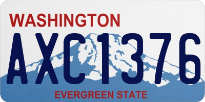 WA license plate AXC1376