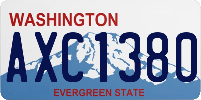 WA license plate AXC1380