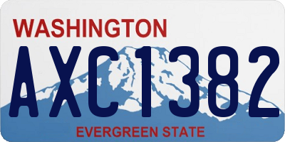 WA license plate AXC1382