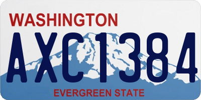 WA license plate AXC1384