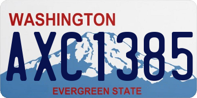 WA license plate AXC1385
