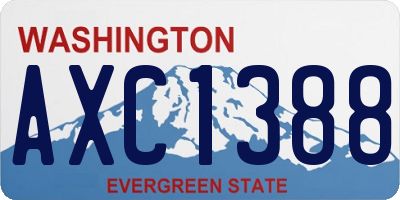 WA license plate AXC1388