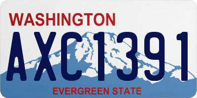 WA license plate AXC1391