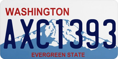WA license plate AXC1393