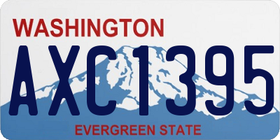 WA license plate AXC1395
