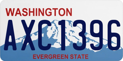 WA license plate AXC1396