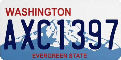 WA license plate AXC1397