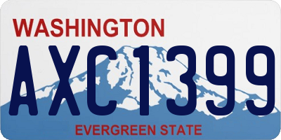 WA license plate AXC1399