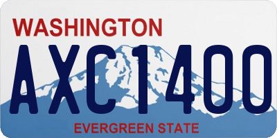 WA license plate AXC1400