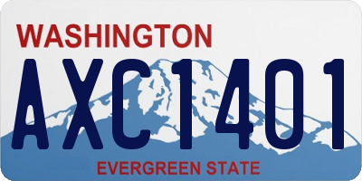 WA license plate AXC1401