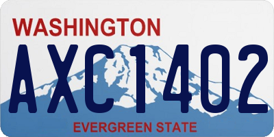 WA license plate AXC1402
