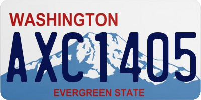 WA license plate AXC1405