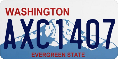 WA license plate AXC1407