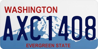 WA license plate AXC1408