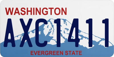 WA license plate AXC1411