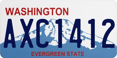 WA license plate AXC1412