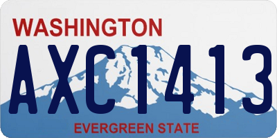 WA license plate AXC1413