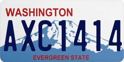 WA license plate AXC1414