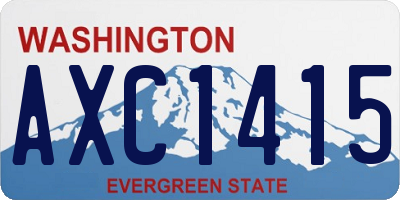 WA license plate AXC1415