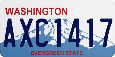 WA license plate AXC1417