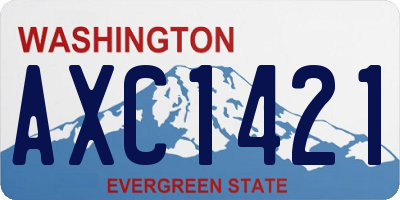 WA license plate AXC1421