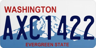 WA license plate AXC1422