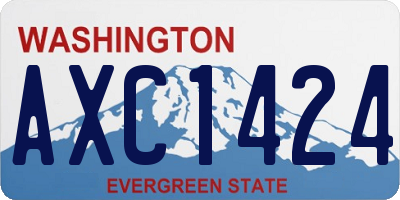 WA license plate AXC1424