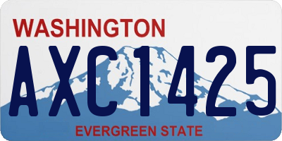 WA license plate AXC1425
