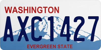 WA license plate AXC1427