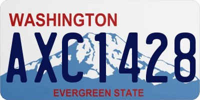 WA license plate AXC1428