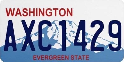 WA license plate AXC1429
