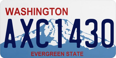 WA license plate AXC1430