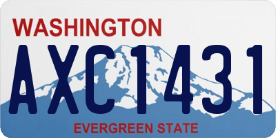 WA license plate AXC1431