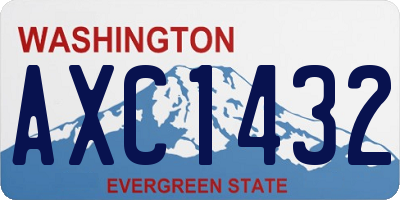 WA license plate AXC1432