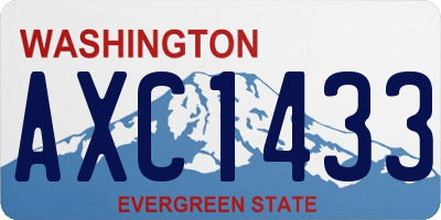 WA license plate AXC1433