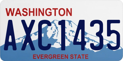WA license plate AXC1435