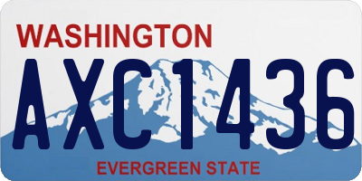 WA license plate AXC1436