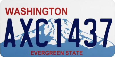 WA license plate AXC1437
