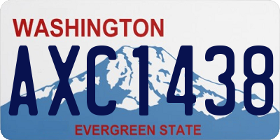 WA license plate AXC1438