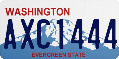 WA license plate AXC1444