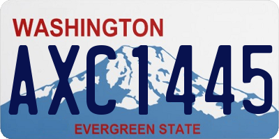 WA license plate AXC1445