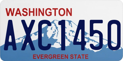 WA license plate AXC1450