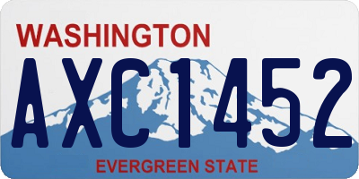 WA license plate AXC1452