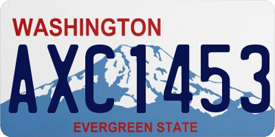 WA license plate AXC1453