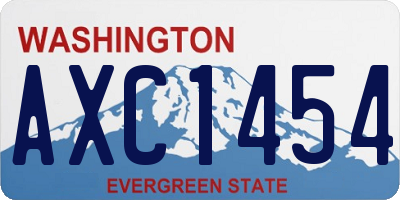 WA license plate AXC1454