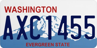 WA license plate AXC1455