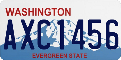 WA license plate AXC1456